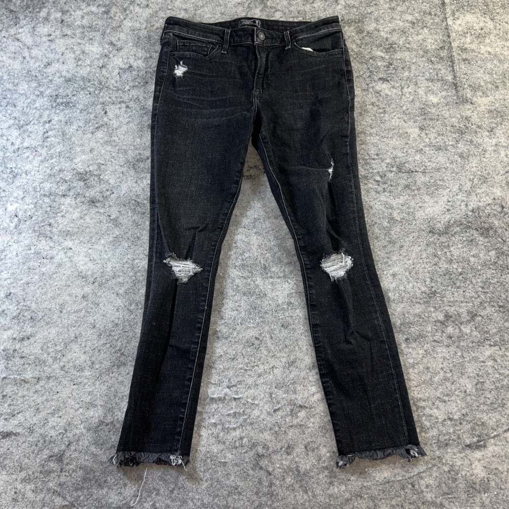 Abercrombie & Fitch‎ Harper Low Rise Super Skinny Jeans Women's 28/6 Black